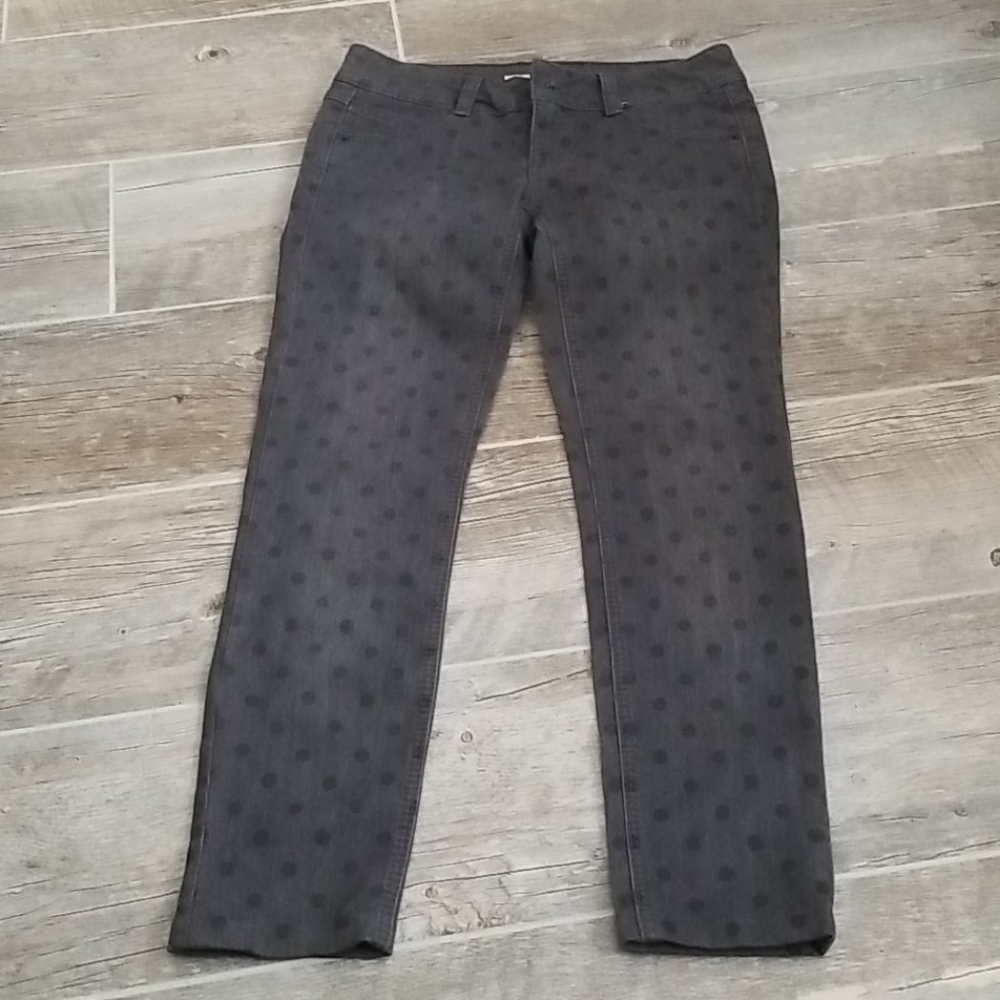 Candies Grey Skinny Polks Dot Jean's Size 3